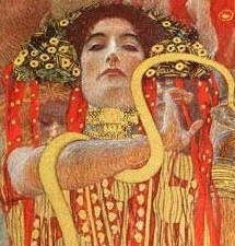 painting of mystical woman by Gustav Klimt